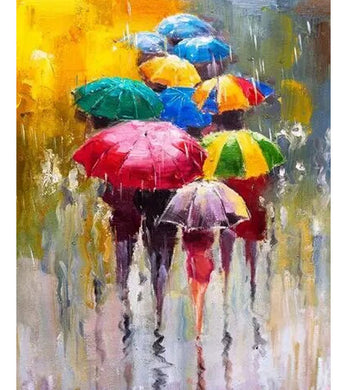 Colourful Rainy Day Paint by Numbers