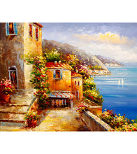Load image into Gallery viewer, Greece Harbour View Paint by Numbers