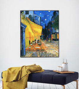 Cafe Terrace at Night Paint with Diamonds - Vincent van Gogh - Art Providore