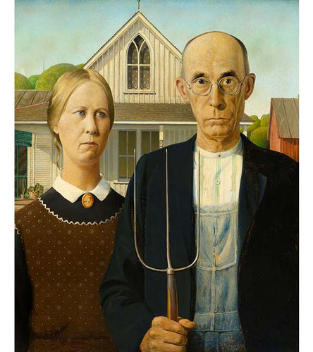 American Gothic Paint by Numbers - Grant Wood