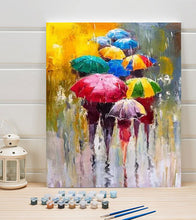 Load image into Gallery viewer, Colourful Rainy Day Paint by Numbers