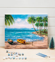 Load image into Gallery viewer, Paradise Tropical Island Beach Paint by Numbers
