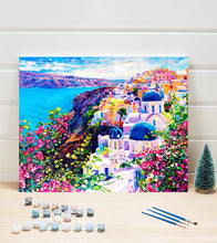 Load image into Gallery viewer, Santorini Seascape Paint by Numbers
