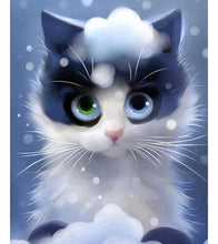 Load image into Gallery viewer, Cat in the Snow Paint with Diamonds - Art Providore