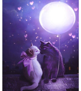 Cat Romance Paint with Diamonds - Art Providore