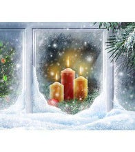 Load image into Gallery viewer, Christmas Snow Candles Paint with Diamonds - Art Providore