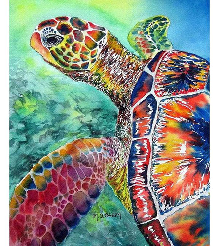 Colourful Sea Turtle Paint with Diamonds - Art Providore