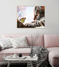 Load image into Gallery viewer, Curious Cat Paint with Diamonds - Art Providore