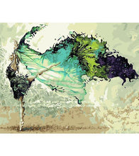 Load image into Gallery viewer, Dancer in Green Paint with Diamonds - Art Providore