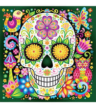 Load image into Gallery viewer, Day of the Dead Floral Skull Paint with Diamonds - Art Providore