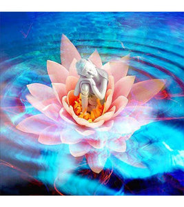 Divine Lotus Flower Paint with Diamonds - Art Providore