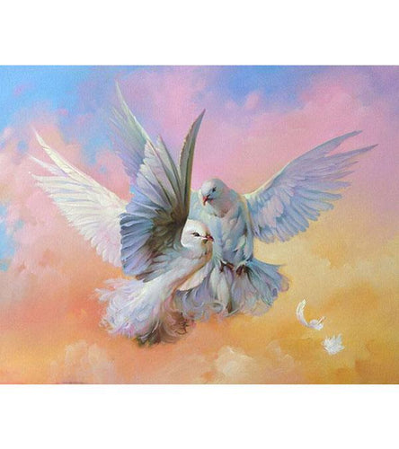 Doves of Peace Paint with Diamonds - Art Providore