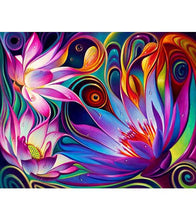 Load image into Gallery viewer, Dynamic Floral Fantasy Paint with Diamonds - Art Providore