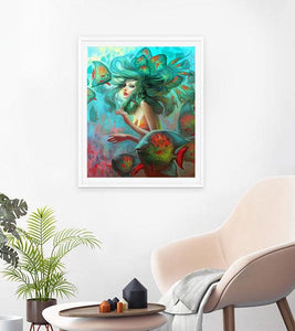 Enchanting Mermaid Paint with Diamonds - Art Providore