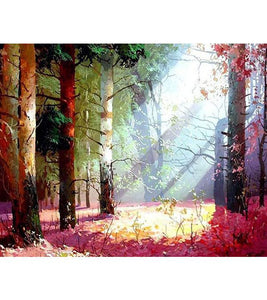 Forest Sunbeam Paint with Diamonds - Art Providore