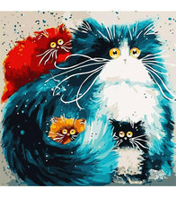 Load image into Gallery viewer, Gazing Cats Paint with Diamonds - Art Providore