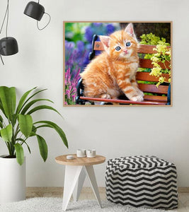 Ginger Kitten Paint with Diamonds - Art Providore