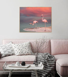 Pink Flamingo Paint with Diamonds - Art Providore