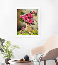 Load image into Gallery viewer, Pink Roses Paint with Diamonds - Art Providore