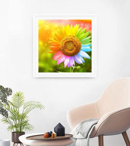 Rainbow Sunflower Paint with Diamonds - Art Providore