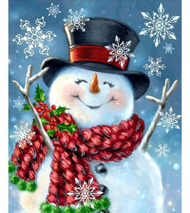 Smiling Snowman Paint with Diamonds - Art Providore