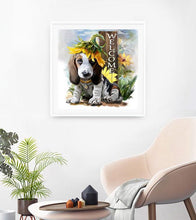 Load image into Gallery viewer, Sunflower Beagle Dog Paint with Diamonds - Art Providore