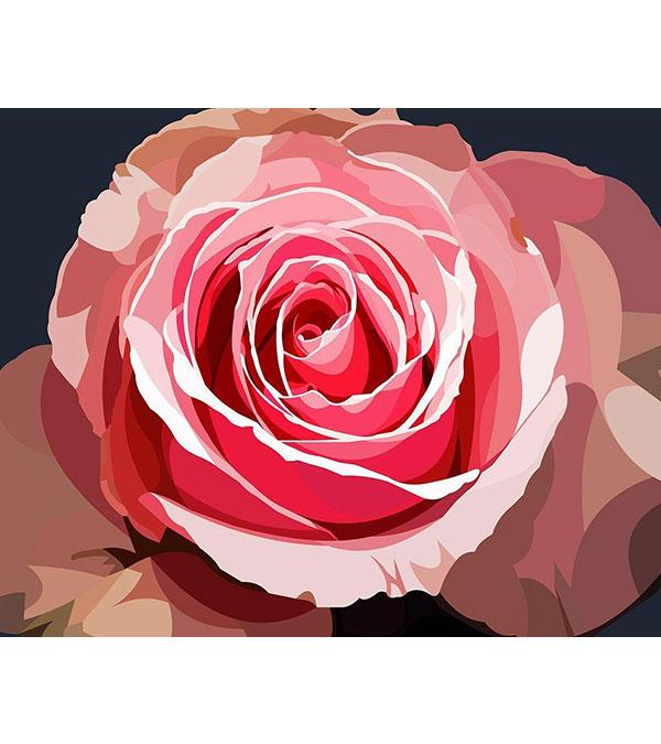 Twilight Pink Rose Paint with Diamonds - Art Providore