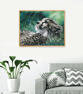 Young Cheetah Paint with Diamonds - Art Providore