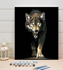 A Hungry Wolf Paint by Numbers - Art Providore