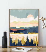Load image into Gallery viewer, Abstract Mountain Sunset Paint by Numbers - Art Providore