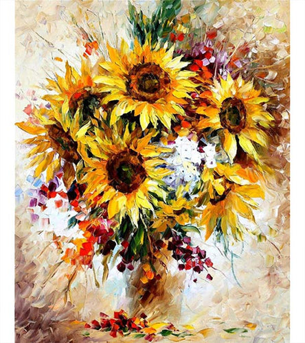 Abstract Sunflower Paint by Numbers - Art Providore