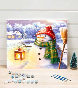 Adorable Snowman Paint by Numbers - Art Providore