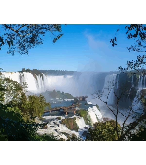 Amazing Iguazu Falls Paint by Numbers - Art Providore