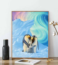 Load image into Gallery viewer, Aurora Penguin Family Paint by Numbers - Art Providore