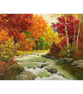 Autumn River Paint by Numbers - Art Providore