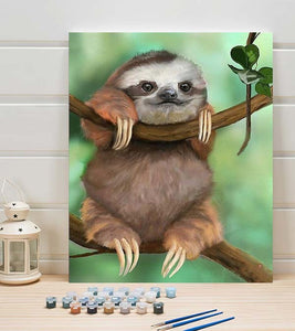 Baby Sloth Paint by Numbers - Art Providore