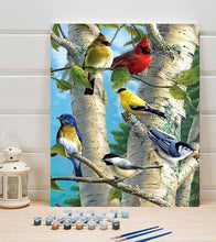 Load image into Gallery viewer, Birds in the Woods Paint by Numbers - Art Providore