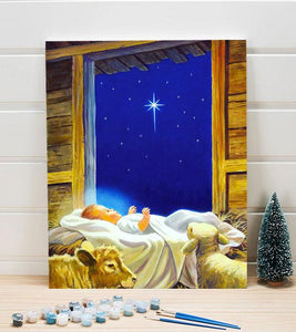 Birth of Baby Jesus Paint by Numbers - Art Providore