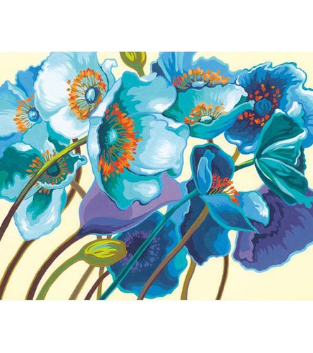 Blue Flowers Paint by Numbers - Art Providore