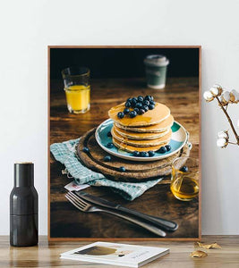 Blueberry Pancakes Paint by Numbers - Art Providore