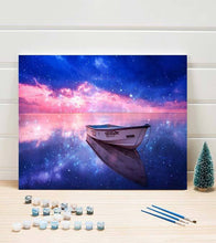 Load image into Gallery viewer, Boat under Starry Night Sky Paint by Numbers - Art Providore
