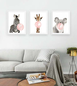 Bubble Gum Giraffe Paint by Numbers - Art Providore