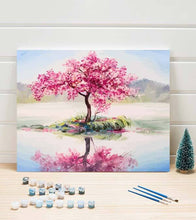 Load image into Gallery viewer, Cherry Tree on Lake Paint by Numbers - Art Providore