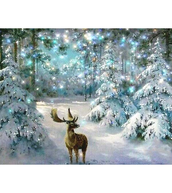 Christmas Deer Paint by Numbers - Art Providore