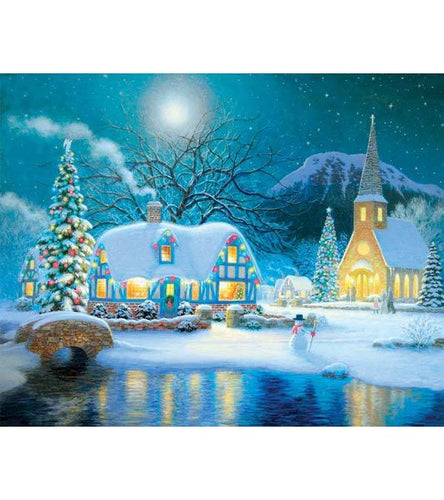 Christmas Snow Town II Paint by Numbers - Art Providore