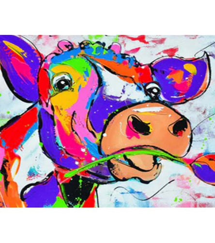 Colourful Cow Paint by Numbers - Art Providore