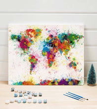 Load image into Gallery viewer, Colourful World Map Paint by Numbers - Art Providore
