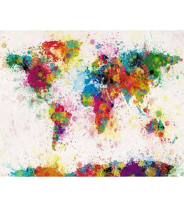 Colourful World Map Paint by Numbers - Art Providore