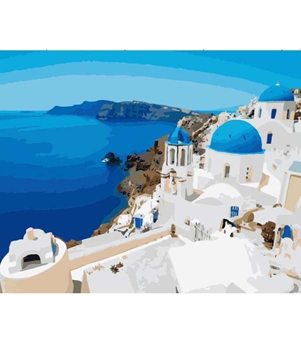 Dreamy Santorini Paint by Numbers - Art Providore