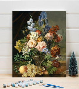 Exquisite Flowers in Vase Paint by Numbers - Art Providore